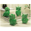 Ceramic handicrafts modern owls statue living room animal ornaments owl crafts toy home decor figure 4 style optional~