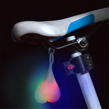 Waterproof Silicone Bike Egg Lamp Night Cycling Rear Seat Back Lights Creative Bike Tail Lights Safety Warning Ball Light Lamp