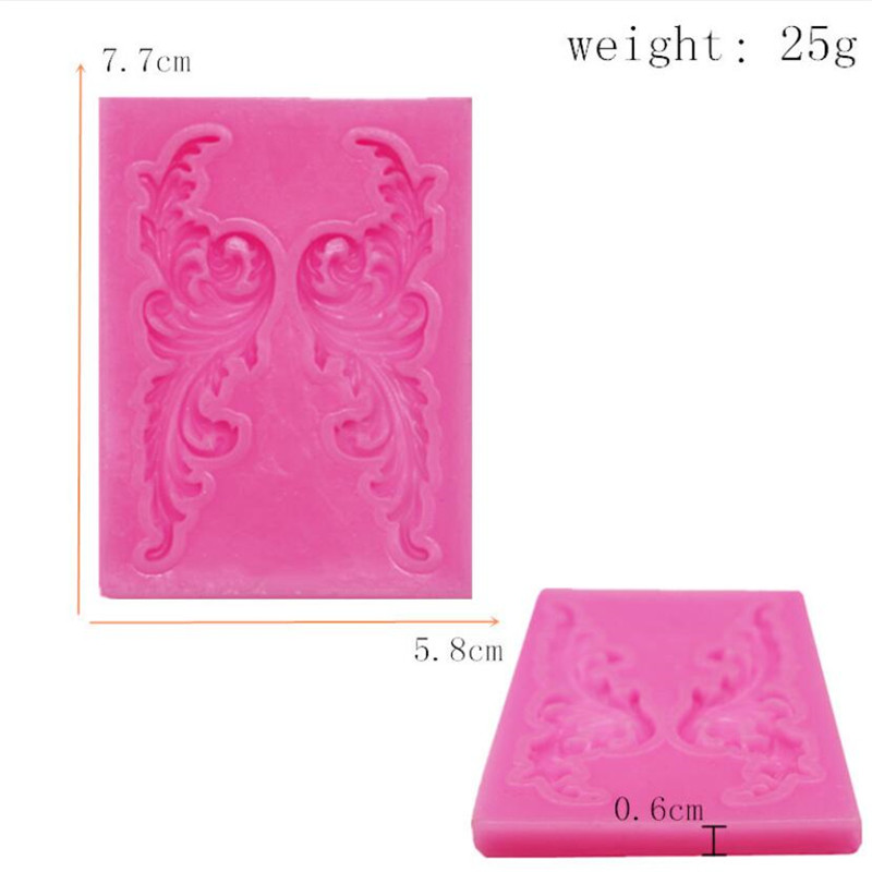European Vintage Baroque Relief Silicone Fondant Lace Mold Gumpaste Chocolate Clay Candy Moulds Cake Border Decorating Tools