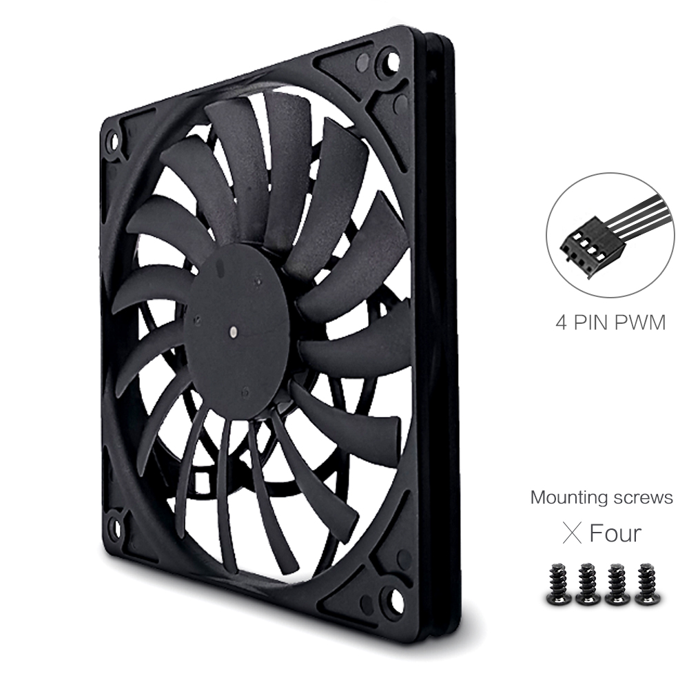 FANNER F12012 120*120*12MM Super thin radiator fan water cooling cabinet exhaust fan 4 pin pwm adjust speed