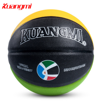 Kuangmi Size 7 6 5 4 3 PU leather Basketball Suitable for adult child Basketball Ball Indoor Outdoor Holiday gift