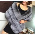 New Real Full Pelt Fox Fur Fur Coats Bridge Women Coat Fox Poncho Wedding Genuine Fur Cape Winter White Real Fox Fur Shawl