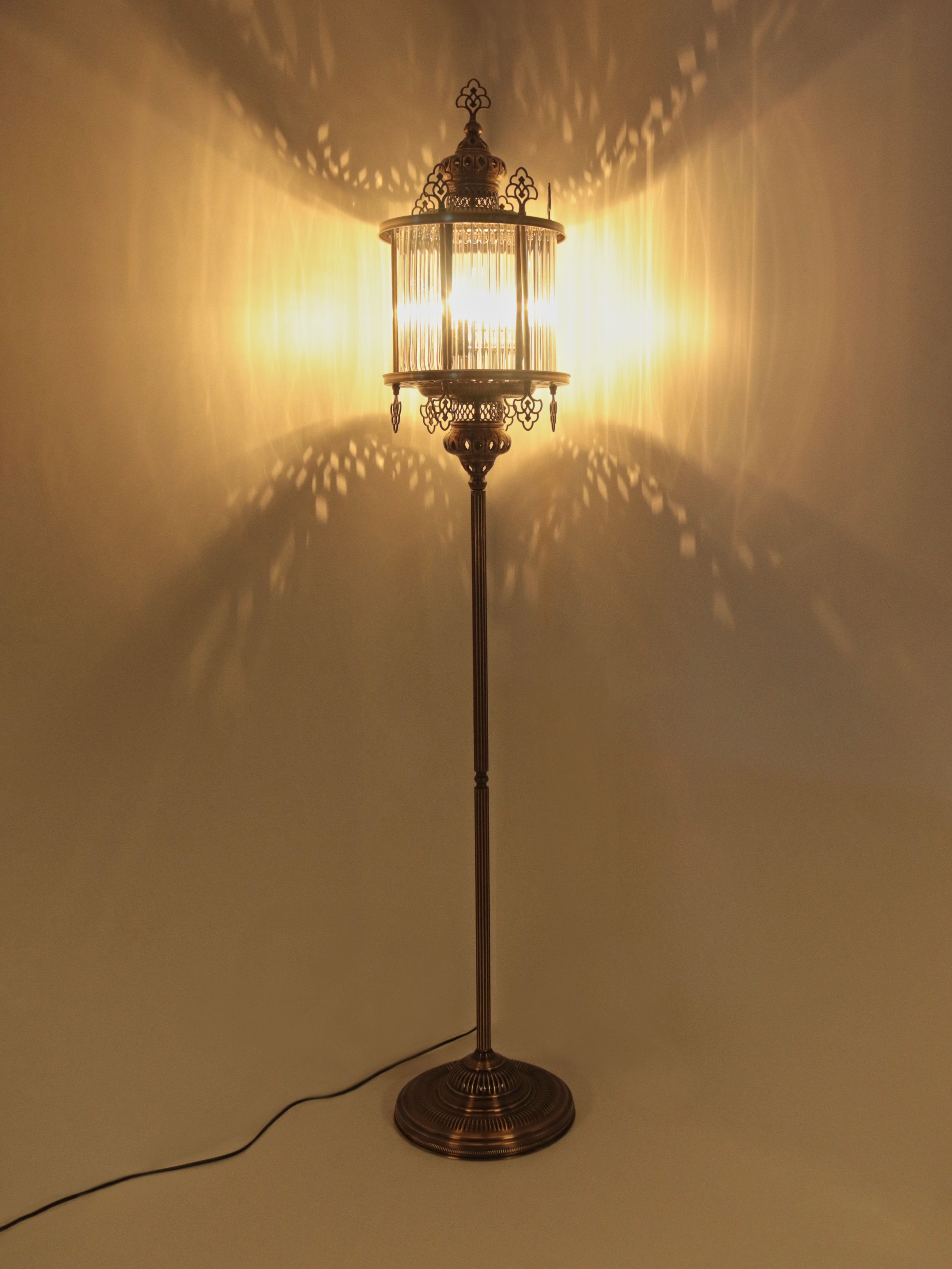 awesome turkish floor lamp,pyrex handmade decorative vintage standing light,turkish lamp