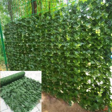 New Fence Wall Balcony Privacy Screen Roll Expanding Durable Artificial Ivy Leaf Trellis Plant Screening For Garden Wall Decor