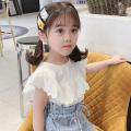 New 2020 Summer Girls White Ruffles Lace Blouse Cotton Toddler Baby Clothes Girl Blouse Shirts Kids Shirt Girl Tops Blouses
