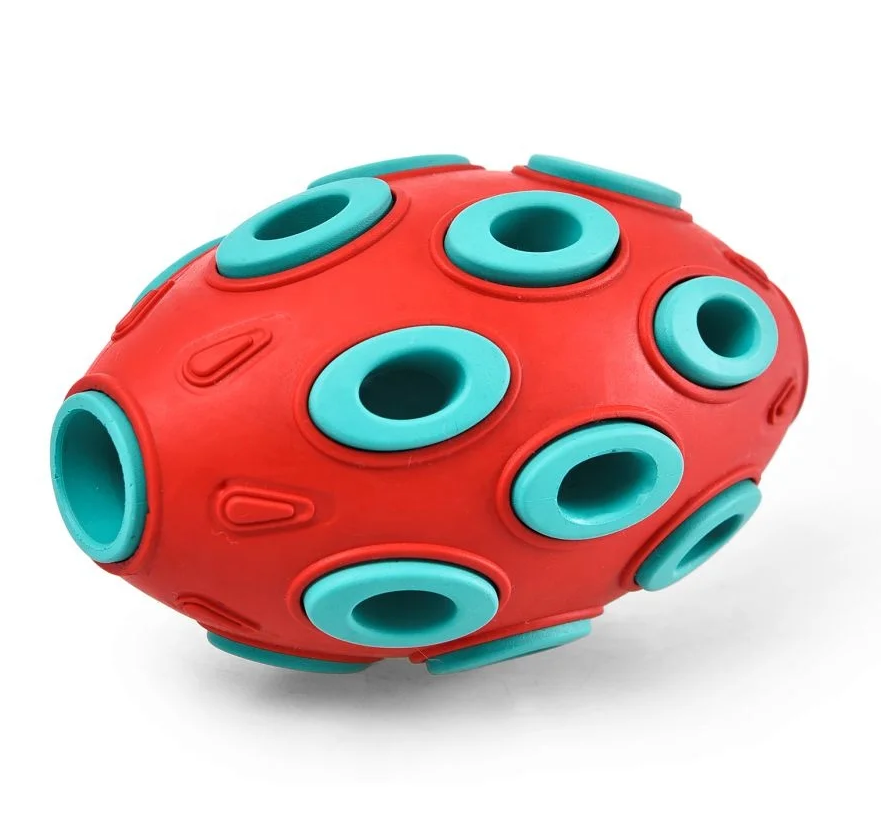 Non-toxic Rubber Dog Ball Toy Interactive Hollow Rubber 