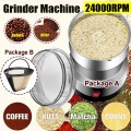 200W Electric Coffee Grinder Stainless Grain Spices Hebal Dry Food Nuts Bean Grinding Machine Milling Powder Crusher EU/US Plug