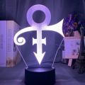 Acrylic Led Night Light Prince Symbol Logo Nightlight for Office Room Decoration Touch Sensor Color Changing Table Usb Lamp
