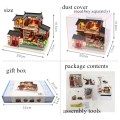diy big Chinese retro doll house wooden doll houses bedroom miniature villa dollhouse kast furniture kit jugetes para ninos