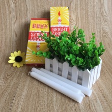 Bright Light Yellow Box White Wax Candles