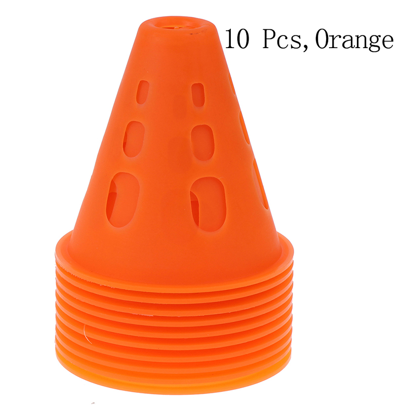 Brand New 10Pcs/Lot Sport Football Soccer Rugby Training Cone Cylinder Outdoor Football Train Obstacles For Roller Skating