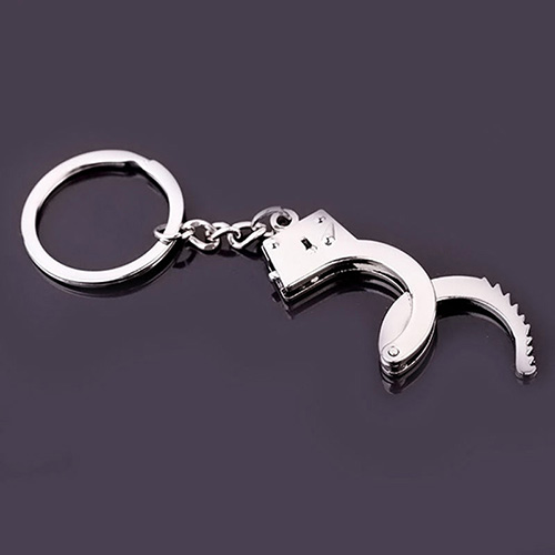 2018 hot sale 1pc New Arrival Gift Key Chains Keychain Keyfob Keyring Handcuffs Mini size