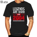 Custom Tshirt Man Casual Legends Are Born In 2004 T-Shirt For Men Formal Cotton Tee Shirt Humour Summer Plus Size Top Quality