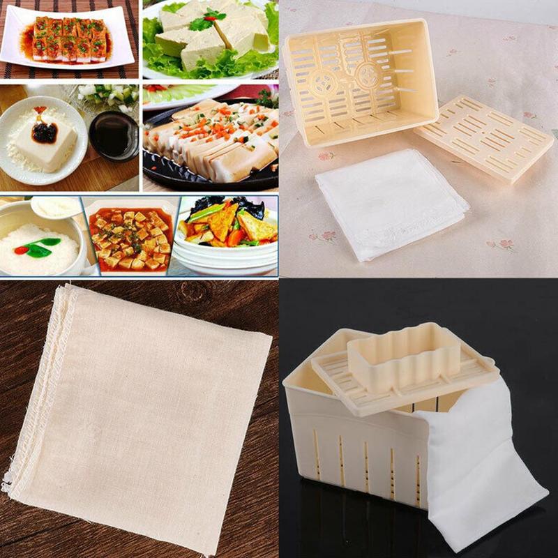 Tofu Box Mould DIY Plastic Homemade Tofu Maker Press Mold Kit Soy Pressing Mould With Cheese Cuisine
