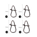 30-50pcs/bag Gourd type Stainless Steel Hook Swivel Solid Rings Safety SnapsFast Clip Lock Snap Connector fishing tackle tool