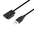 7+6 13Pin Slim SATA to USB CD DVD Rom Optical Drive Cable Adapter Converter QJY99