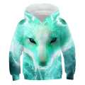 3D Print Wolf Boys Hoodies Coats Spring Autumn Outerwear Kids Hooded Sweatshirt Clothes Children Long Sleeve Pullover Tops