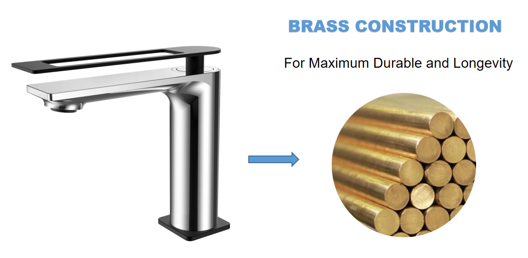 Hollow handle basin faucet