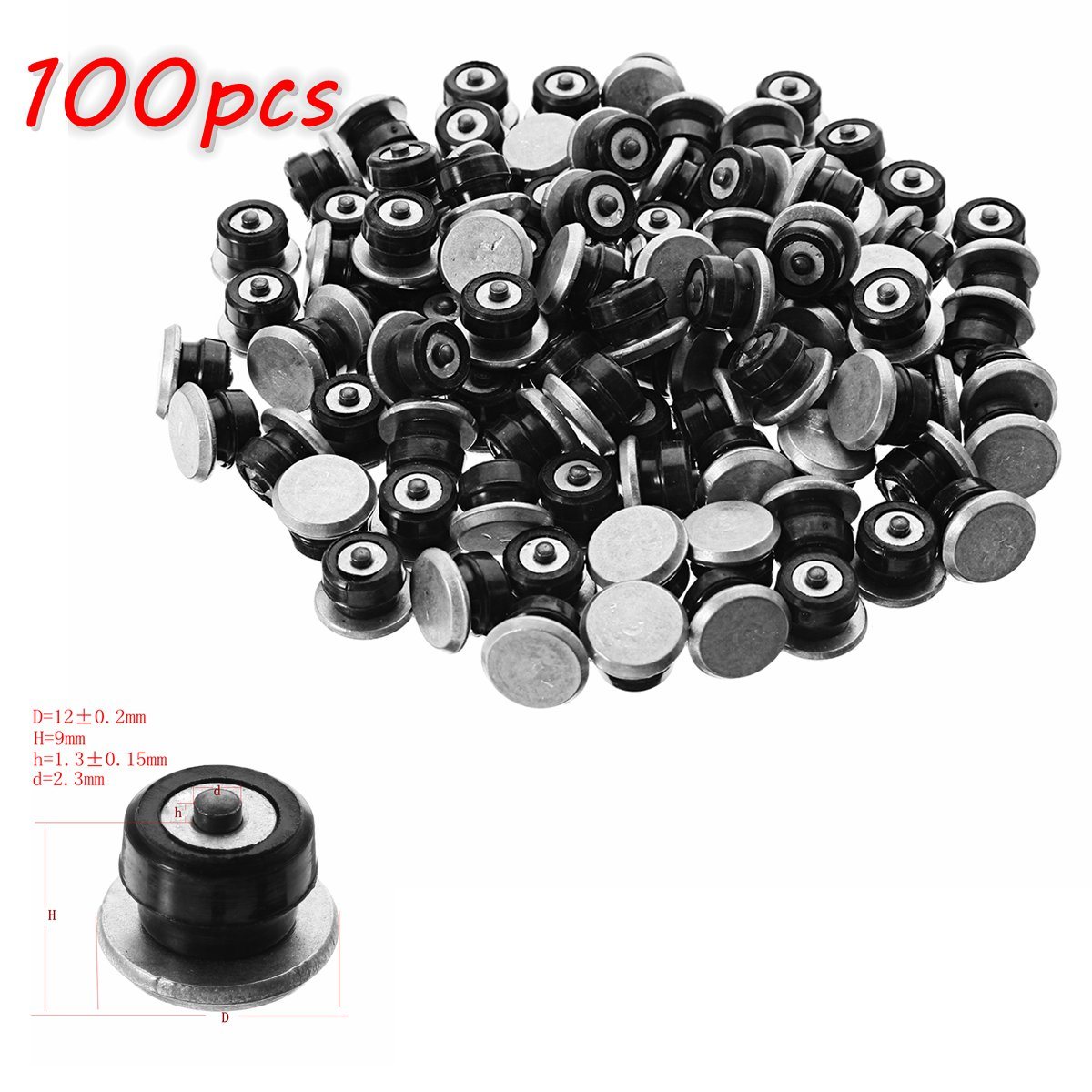 100pcs Winter Tire Spikes Car Tires Studs Screw Snow Spikes Wheel Tyre Snow Chains Studs For Auto Car Motorcycle SUV ATV Truck
