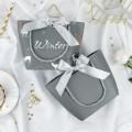 Wedding Party Favors gift box packaging Paper Bags with Handles boite dragees mariage boite cadeau flower box custom made 10pcs