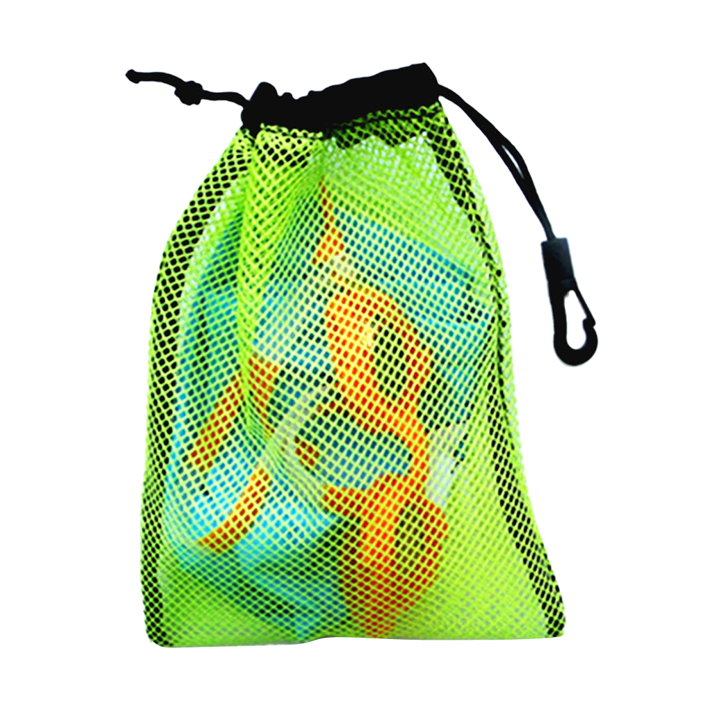 2pcs Mesh Equipment Bag With Drawstring Closure Cord For Swimming Beach Diving Travel Gym