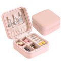 Portable Travel Jewelry Box Organizer Jewelry Ornaments Storage Case Earring Ring Necklace Storage Box Valentine's Day Gift