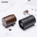 super mini manual coffee grinder portable coffee mill 304stainless steel burr wooden powder bin