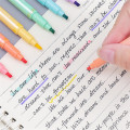 12pcs/set Highlighter Pen Students Highlighters marker Brush pens pastel markers fluorescent pen drawing School supplies