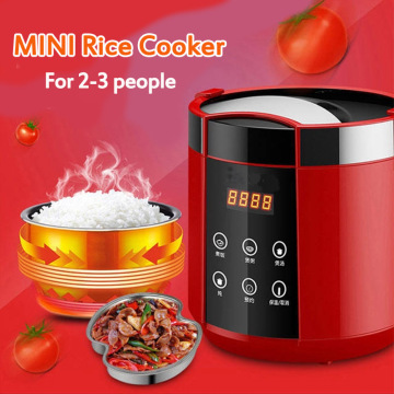 1.5L Electric Rice Cooker Mini 2 Layers Food Steamer Multifunction Meal Cooking Pot Fast Heating Lunch Box 24H Appointment 220V