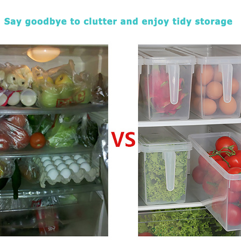 Waterproof Refrigerator Storage Drawers Transparent Fridge Storage Box Food Preservation Organizer Boxes Plastic Grain Container