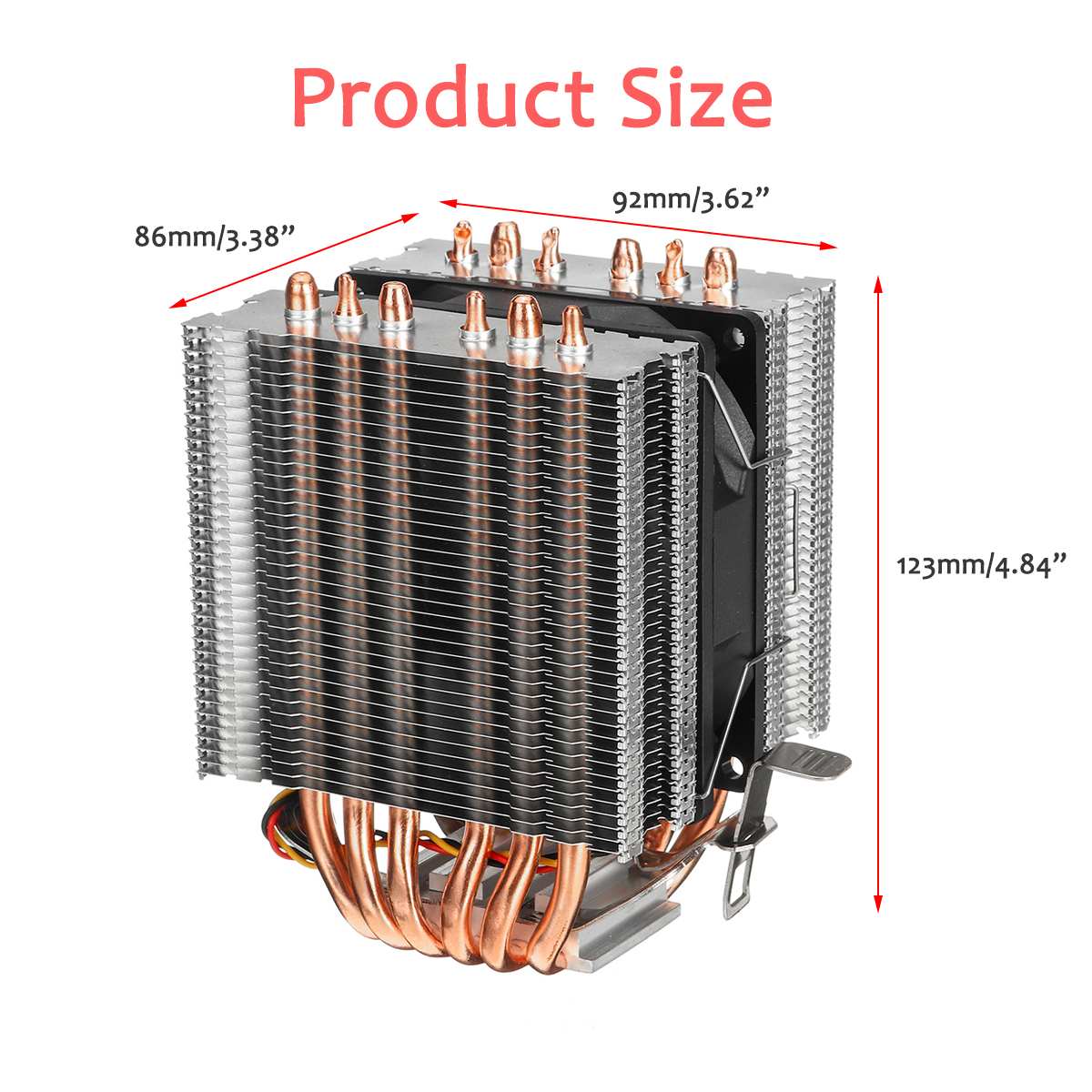 Dual Tower CPU Cooler Fan6 Heatpipe 3 Pin Single Fan Cooling Radiator Cooler Heat Sink Fan For Intel LGA 1150/1151/1155 for AMD