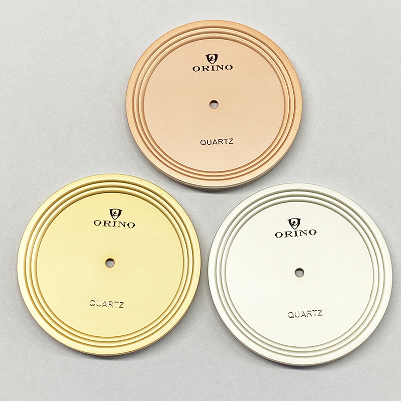 Stamped simple watch dial 