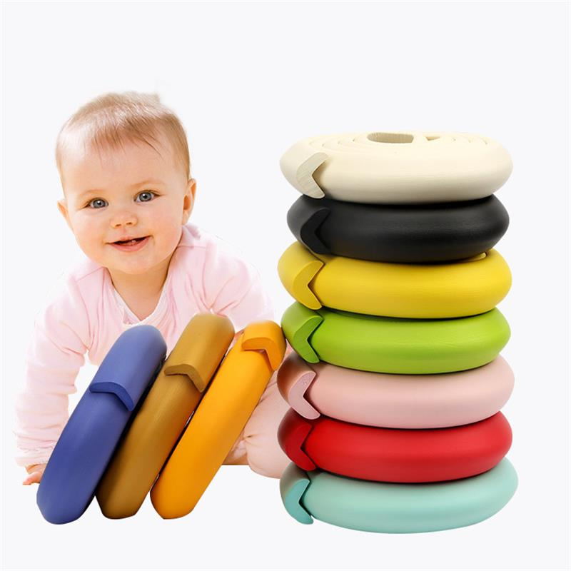 2M Soft Baby Safety Desk Table Edge Guard Strip Security L-Shaped Kids Protection Bumper Edge Angle Home Anti-collision Strip
