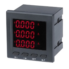 Three-phase ammeter with digital display and alarm function