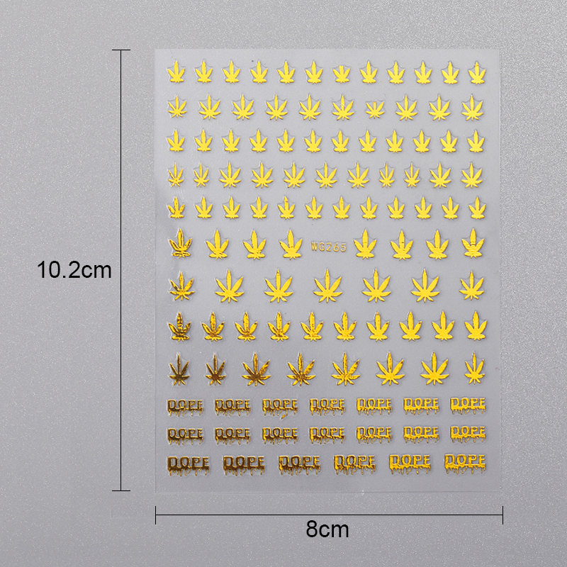 1pc 3D Stickers For Nails Designs Maple Leaf Series Manicures Decorations Sliders Nail Art Sticker Decals