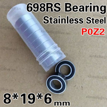 [SS698RS-P2]10PCS Free Shipping stainless steel S698RS rubber sealing bearing inner 8mm stainless bearing