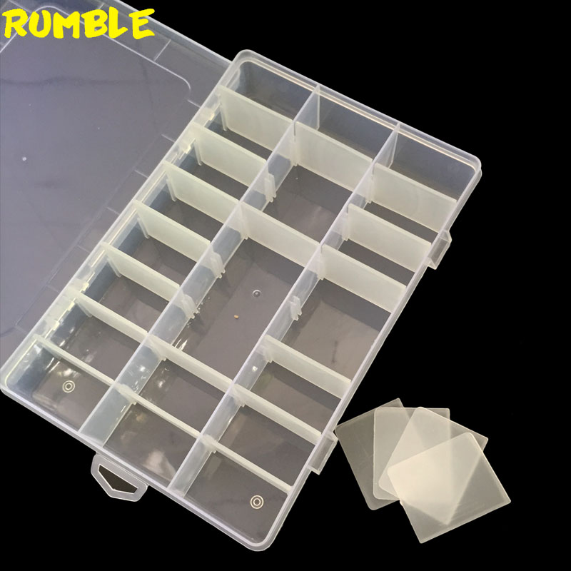 Rumble 24 Grids DIY Tools Packaging Box Portable Practical Electronic Components Screw Removable Storage Screw Jewelry Tool Case