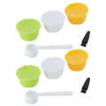 2Set Refillable Coffee Capsule Reusable Coffee Filter Cup with Brush Spoon Set Fit for Coffee Make Machine Parts