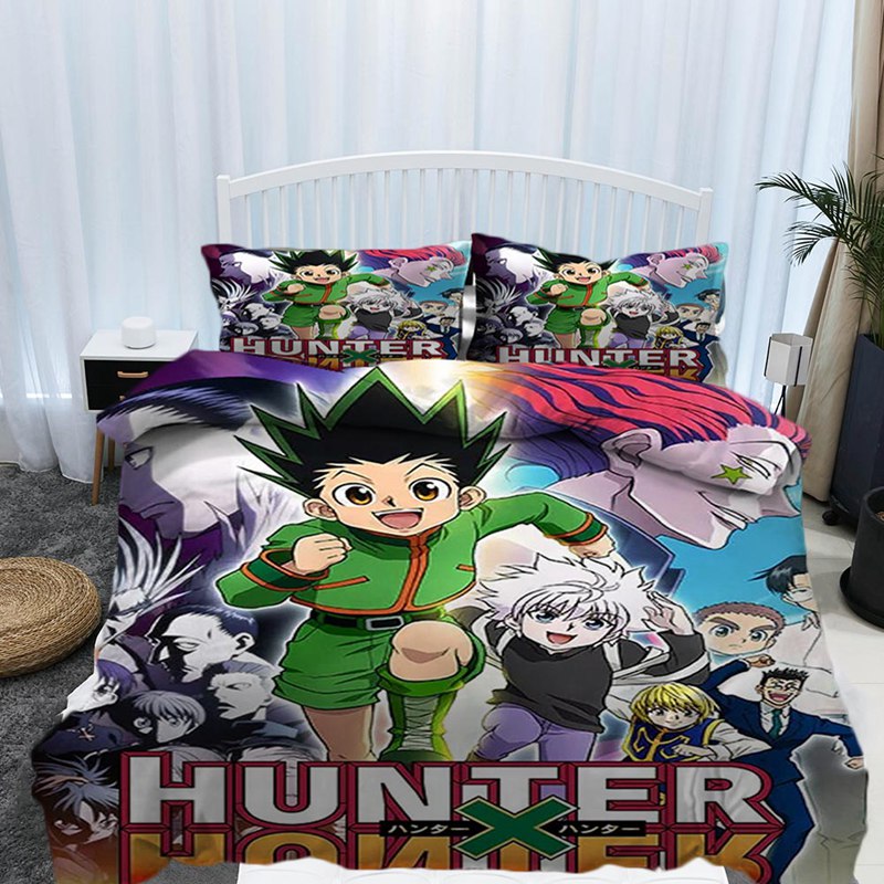 Anime HUNTER X HUNTER Two-piece Three-piece Bedding Set Boy/girl Pillowcase And Duvet Set Single Double Full Size