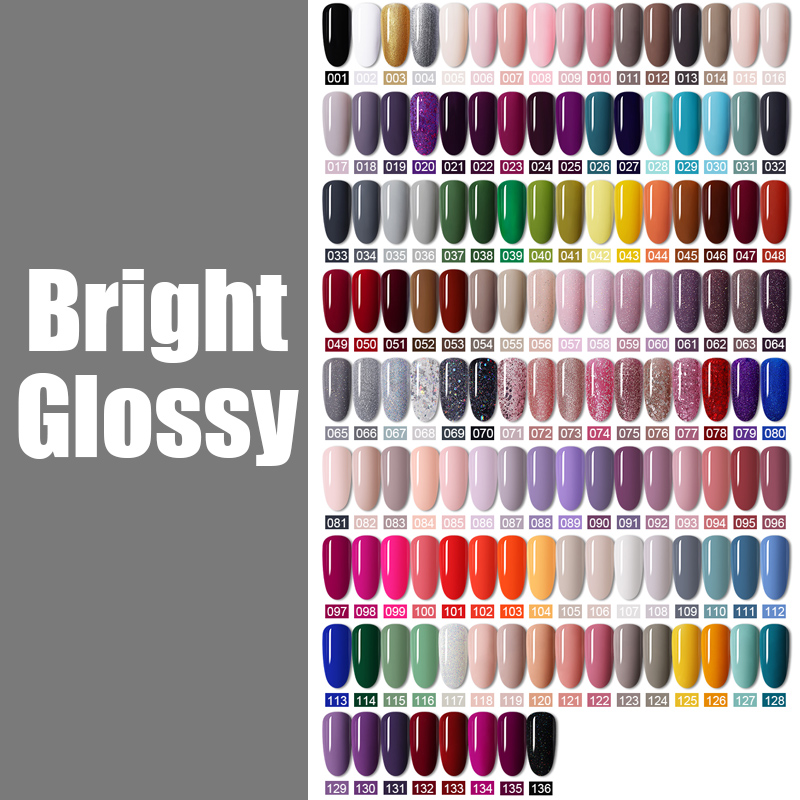 LEMOOC 8ml Nail Gel Polish 136 Colors Soak Off Semi Permanent For Matte Base Coat Hybrid Nail Art Gel Varnish Varnishes