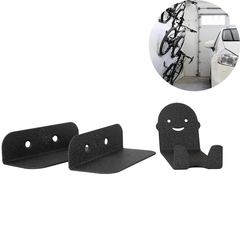Black Bike Bicycle Rack Cycling Pedal Padlocks Holder Tire Wall Mount Bike Wall Support Storage Hanger Stand Bicycle Accessory