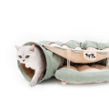 Japan Harajuku Cat Collapsible Tunnel Bed Removeable Funny Cat Mat Tube Pet Interactive Play Toys Sound Paper Ring Bell Cat Nest