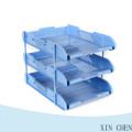 Environmental protection plastic file tray three-layer file rack desktop storage rack office finishing storage rack supplies