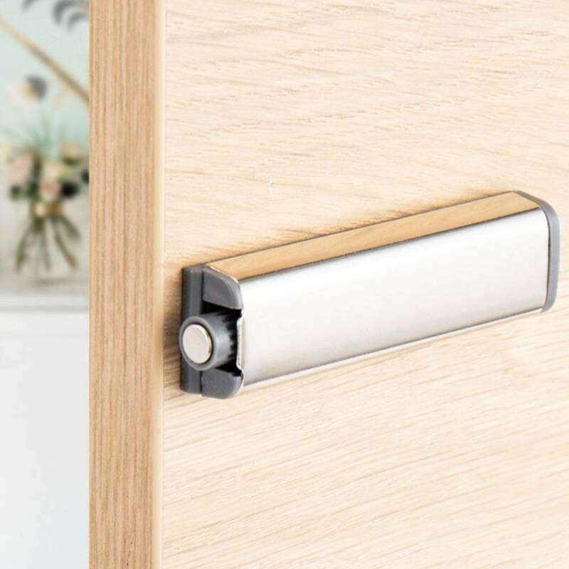 Strong Magnetic Cabinet Door Lock Stainless Steel Wardrobe with Magnetic Furniture Latch Push Open Capture System Damping Buffer