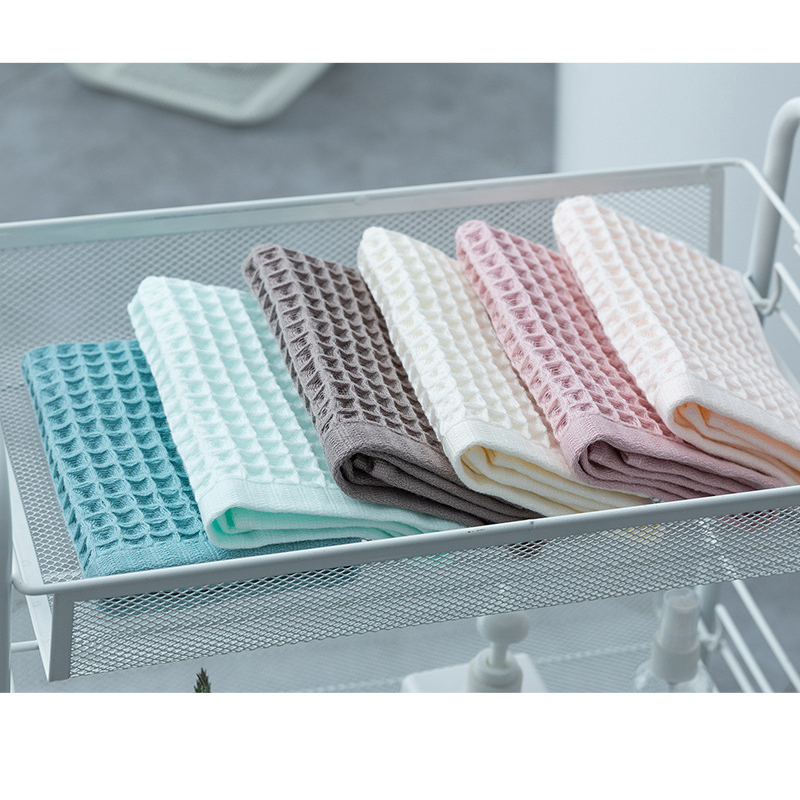 YIANSHU 100% Cotton 6 Colors Waffle Towel Plain Colour Soft And Comfortable Water Sucking Strong Travel Home Towel 34x72CM