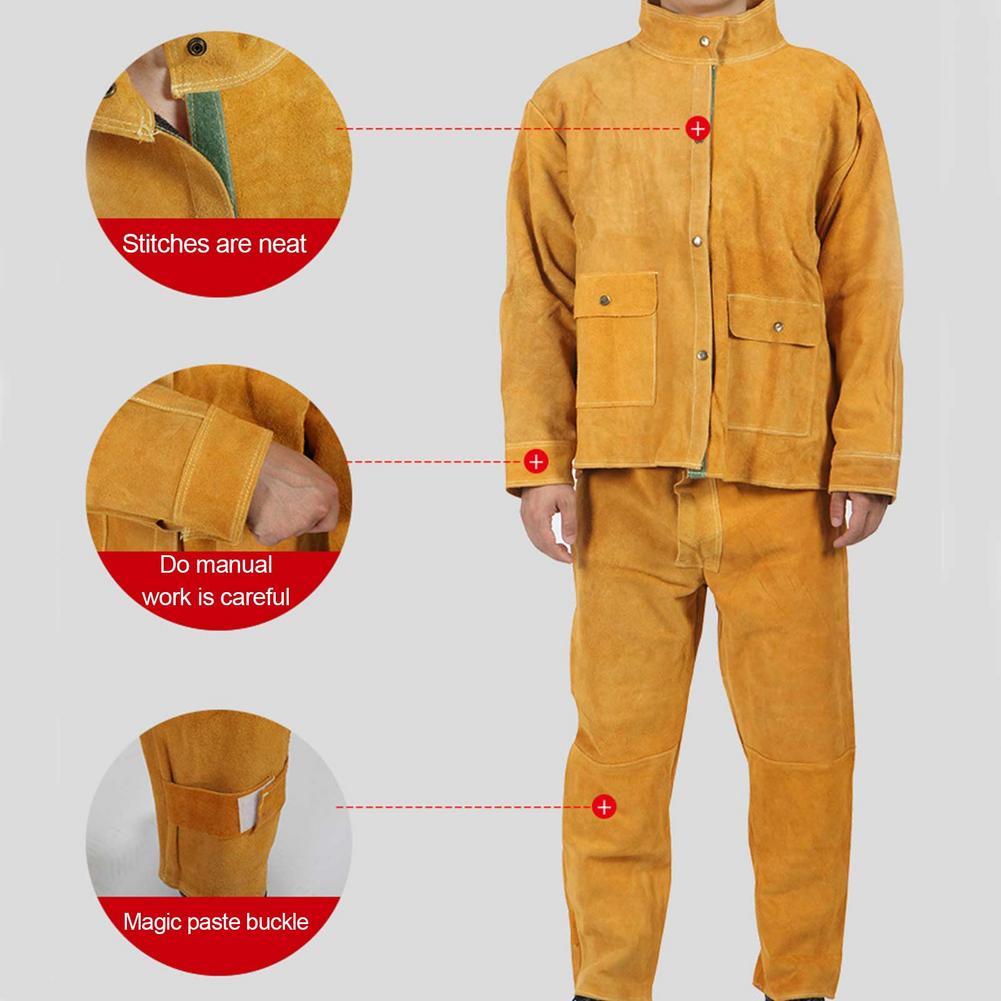 Welding Suit Splash-proof Heat-resistant Clothing uniform car workshop working suit mechanical repairmen overalls for Male