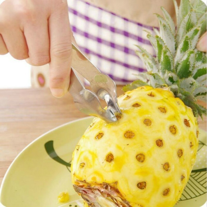 1pcs kitchen accessories stainless steel clamp pineapple peeled pliers tweezers gadget tool fruit seed corer remover