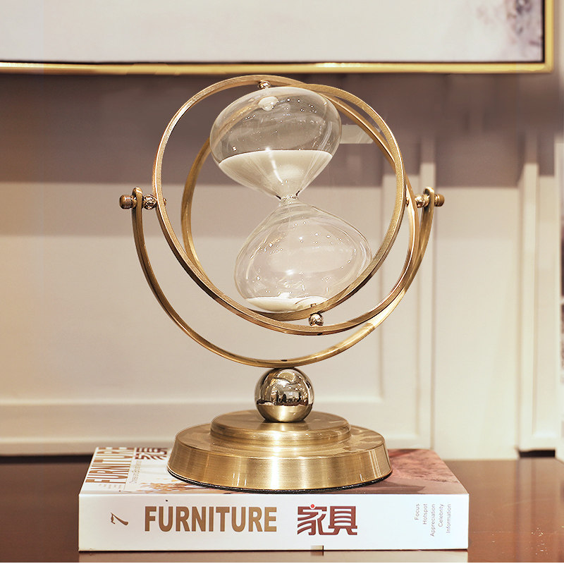 Creative Personality Globe Timer Sand Clock Retro Hourglass 60 Minutes Time Hourglass Timer Living Room Office Home Decoration