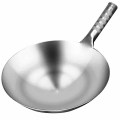 Chinese Traditional Handmade Wok Stainless Steel Non Stick 1.8mm Thick High Quality No Rust Gas Wok Cooker Pan Cooking