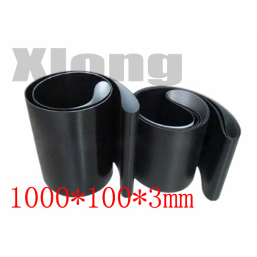 1000mm X 100mm X 3mm Black Color Industrial Transmission Line Belt Conveyor PVC Belt